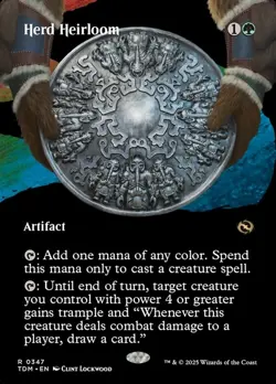 MTG Herd Heirloom - Foil - Borderless, NM-Mint, English Tarkir: Dragonstorm - Image 1