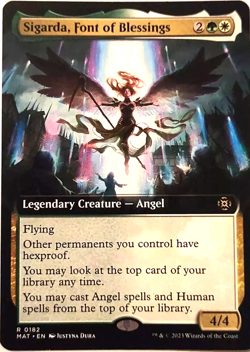 Sigarda, Font of Blessings Extended Art RARE Magic MtG TCG Card # 0182 - Image 1