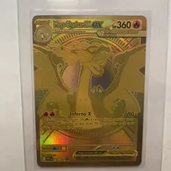 2025 Pokemon Phantasmal Flames Mega Charizard X ex Gold Mega Hyper Rare 130/094 - Image 1