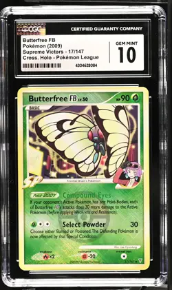 Butterfree Fb PokeMon League Supreme Victors 17/147 CGC 10 - Image 1