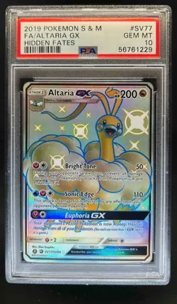 2019 Pokemon SM Hidden Fates Altaria GX Shiny Vault Rare #SV77/SV94 PSA 10 - Image 1