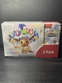 Pokemon TCG Prismatic Evolutions Costco Bundle ETB with Booster, New and Sealed - Image 1