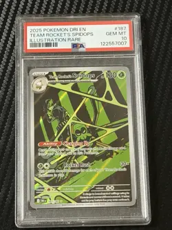 2025 Pokemon Destined Rivals Team Rocket's Spidops #187/182 PSA 10 - Image 1