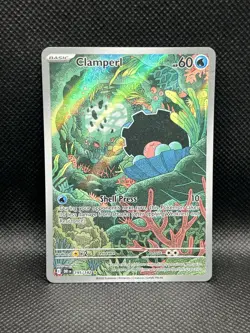 Clamperl 195/182 IR Destined Rivals Sv10 ILLUSTRATION RARE HOLO Pokemon English - Image 1