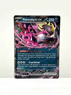 Pokemon TCG Fezandipiti EX 038/064 SV Shrouded Fable - Double Rare Holo- NM - Image 1