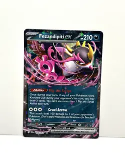 Pokemon TCG Fezandipiti EX 038/064 SV Shrouded Fable - Double Rare Holo- NM - Image 1