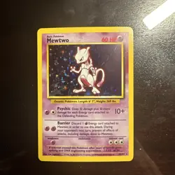 Pokemon TCG Mewtwo Base Set 10/102 Holo Unlimited Holo Rare - Lightly Played - Image 1