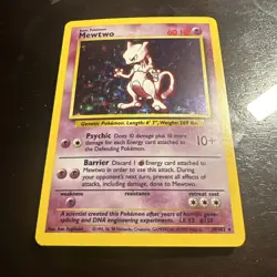 Pokemon TCG Mewtwo Base Set 10/102 Holo Unlimited Holo Rare - Lightly Played - Image 4