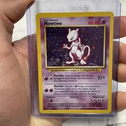 Mewtwo 10/102 Unlimited Base Set Holo Rare WoTC Pokemon LP Lightly Played TCG - Image 1