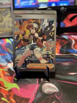 Pokemon TCG Hilda Trainer White Flare Holo Full Art SV 171/086 NM - Image 1