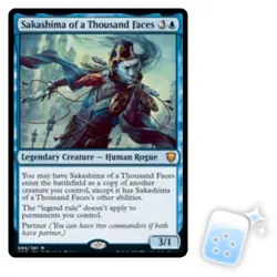SAKASHIMA OF A THOUSAND FACES Commander Legends Magic MTG MINT CARD - Image 1