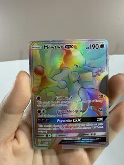Pokemon Mewtwo GX Shining Legends 76/73 Rainbow Secret Rare Holo - Image 2