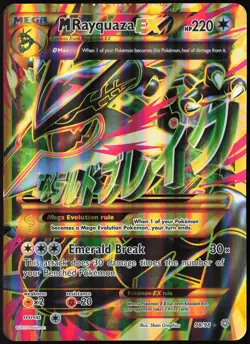 M Rayquaza EX 98/98 OVERSIZED Jumbo Rare Secret Ancient Origins Pokemon - Image 1