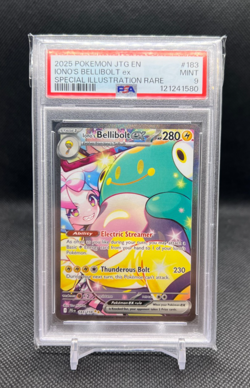 PSA 9 MINT Iono's Bellibolt ex Journey Together SIR Holo Pokemon 183/159 - Image 1