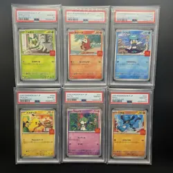 PSA 10 Complete Set Of 6 SEQ Pikachu 020/M-P McDonald's Promo Pokemon Card JPN - Image 1
