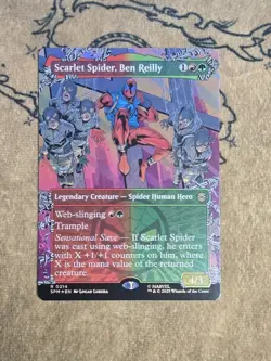 Scarlet Spider, Ben Reilly (Borderless) 0214 Marvel's Spider-Man Foil NM - Image 1