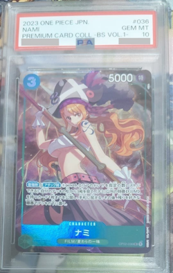 PSA 10 Nami OP02-036 SR Premium Collection One Piece Card 2023 Japanese - Image 1
