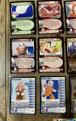 Dragon Ball Z Krillin Collectible Trading Card Game Set Of 17 Cards - Image 2
