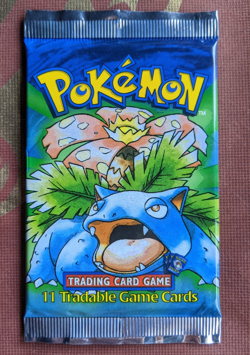 Pokemon Base Set Shadowless Long Crimp Booster Pack Venusaur Art Sealed - Image 1