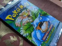 Pokemon Base Set Shadowless Long Crimp Booster Pack Venusaur Art Sealed - Image 3