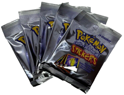 Lot of (5) 1999 Pokemon Artbox Stickers Series 1 Factory Sealed Booster Packs - Image 1