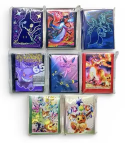 Mixed Lot Of Pokemon Card Sleeves, Charizard, Gengar, Eevee, Mimikyu, Umbreon - Image 1