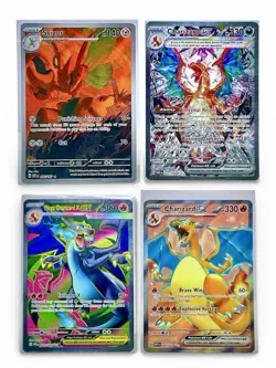 Pokemon Charizard Card Lot, Mega X 109/094, ex 183/165, 223/197 & Scizor 205/197 - Image 1