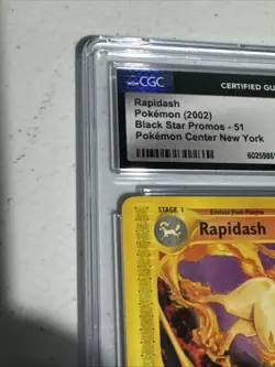 CGC 10 GEM MINT Rapidash #51 WOTC Black Star Promo "Pokemon Center NY" - Image 3