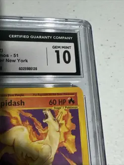 CGC 10 GEM MINT Rapidash #51 WOTC Black Star Promo "Pokemon Center NY" - Image 4
