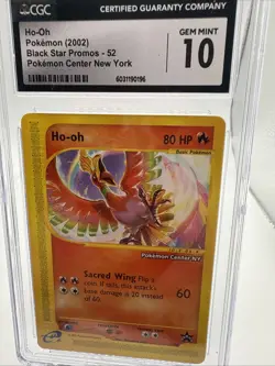 CGC 10 GEM MINT Rapidash 2002 Black Star Promo 51 Pokemon TCG POKEMON CENTER NY - Image 1