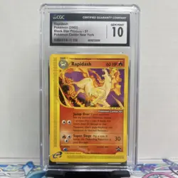 CGC 10 GEM MINT Rapidash 2002 Black Star Promo 51 Pokemon TCG POKEMON CENTER NY - Image 1