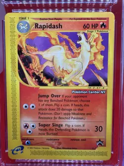 2002 Pokemon Center New York Rapidash CGC GEM MINT 10 #51 Black Star Promo TCG - Image 2