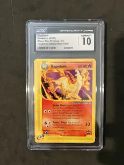 CGC 10 Rapidash Black Star Promo 51 Pokemon Center New York Gem Mint 2002 NY - Image 3