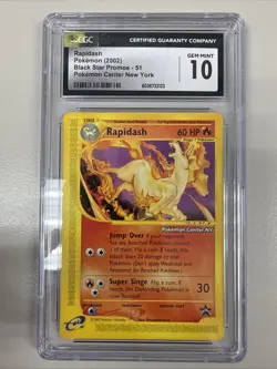 2002 Pokemon Rapidash [Pokemon Center NY] 51/53 Wotc Promo CGC 10 Gem Mint - Image 1