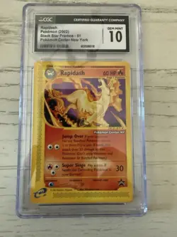 CGC 10 GEM MINT Rapidash #51 WOTC Black Star Promo "Pokemon Center NY" - Image 2