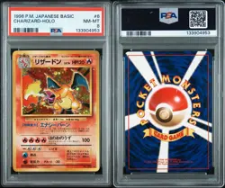 1996 POKEMON JAPANESE BASIC #6 CHARIZARD-HOLO PSA 8 Near Mint-Mint - Image 3