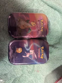 Pokemon TCG Kanto Friends Mini Tins Dragonite and Mew Factory Sealed - Image 1