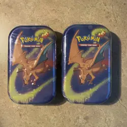 LOT of 2 - POKEMON TCG Kanto Power Mini Tins Charizard New Factory Sealed - Image 1