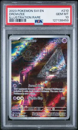 2023 POKEMON SVI EN-SCARLET & VIOLET ILLUSTRATION RARE #210 DROWZEE PSA 10 - Image 1