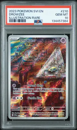 2023 POKEMON SVI EN-SCARLET & VIOLET ILLUSTRATION RARE #210 DROWZEE PSA 10 - Image 1