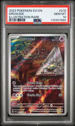 2023 POKEMON SVI EN-SCARLET & VIOLET ILLUSTRATION RARE #210 DROWZEE PSA 10 - Image 1
