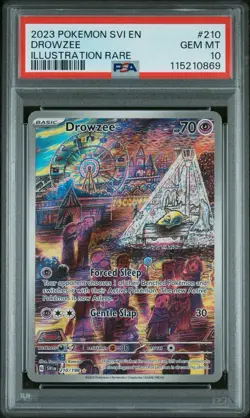 2023 POKEMON SVI EN-SCARLET & VIOLET #210 DROWZEE ILLUSTRATION RARE PSA 10 - Image 1