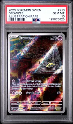 2023 POKEMON SVI EN-SCARLET & VIOLET #210 DROWZEE ILLUSTRATION RARE PSA 10 QR - Image 1