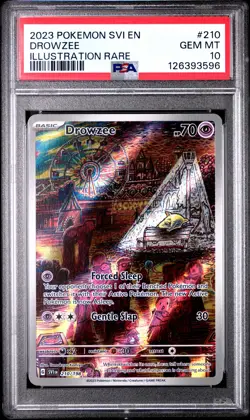 2023 POKEMON SVI EN-SCARLET & VIOLET ILLUSTRATION RARE #210 DROWZEE PSA 10 - Image 1