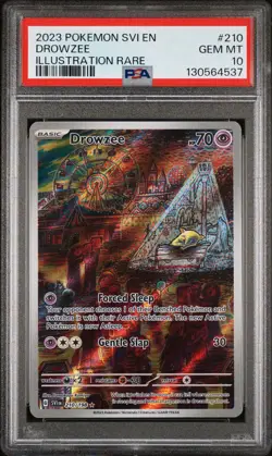2023 POKEMON SVI EN-SCARLET & VIOLET ILLUSTRATION RARE #210 DROWZEE PSA 10 - Image 1