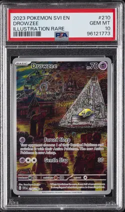 2023 POKEMON SVI EN-SCARLET & VIOLET ILLUSTRATION RARE #210 DROWZEE PSA 10 - Image 1