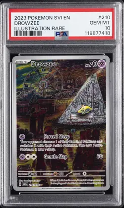 2023 POKEMON SVI EN-SCARLET & VIOLET ILLUSTRATION RARE #210 DROWZEE PSA 10 - Image 1