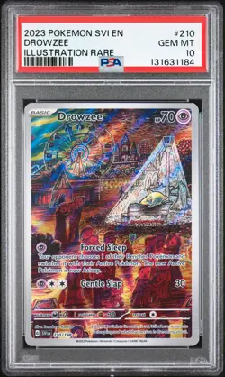 2023 POKEMON SVI EN-SCARLET & VIOLET ILLUSTRATION RARE #210 DROWZEE PSA 10 - Image 1