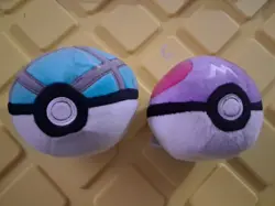 Lot Of 2 Official Pokemon Pokeballs, Net Ball & Masterball Tomy - Image 1