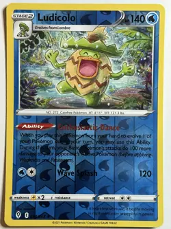 Ludicolo Reverse Holo SWSH07: Evolving Skies 034/203 LP-NM Pokemon Card - Image 1